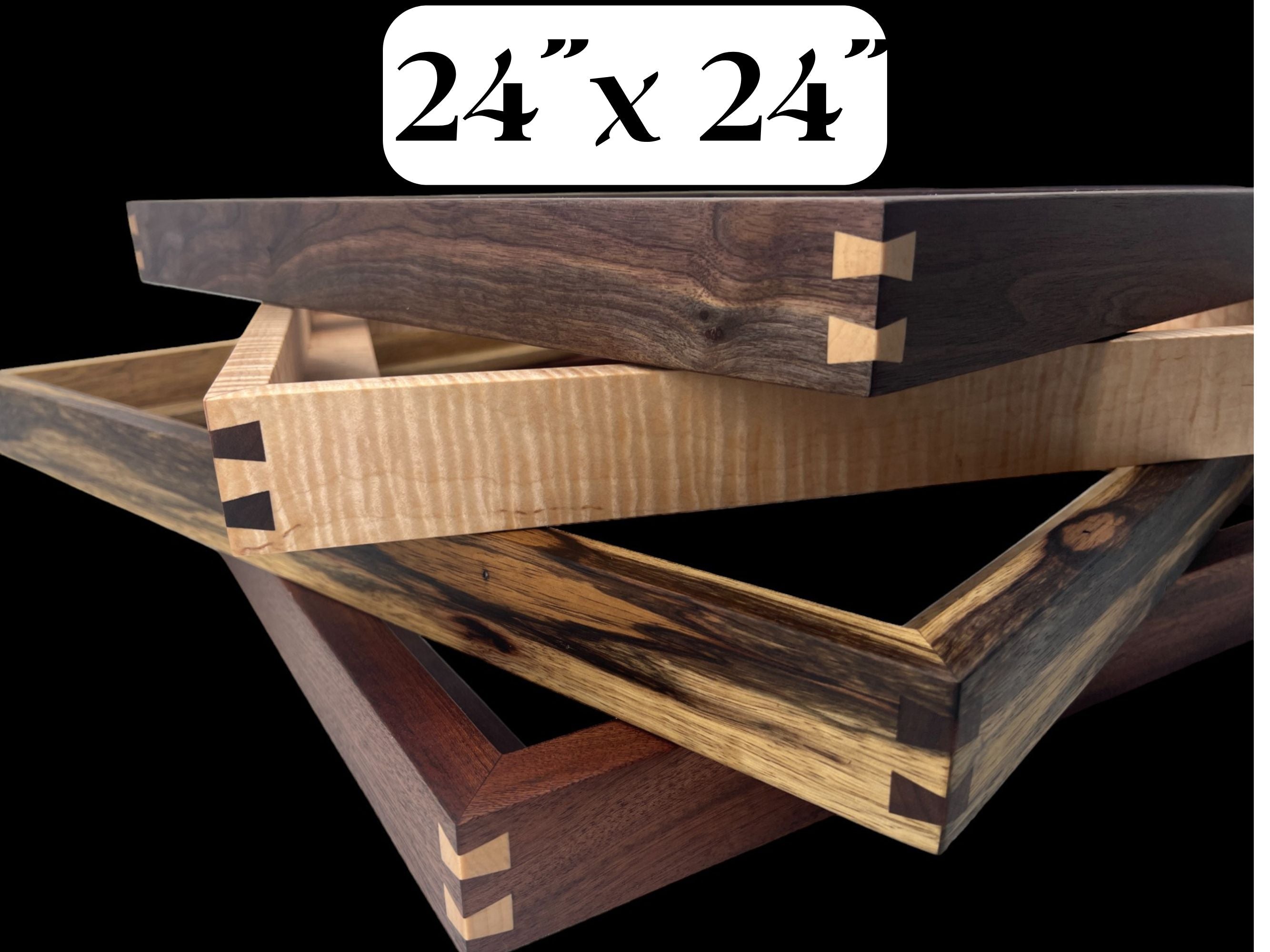24x24 Hardwood Floater Frame| Multiple Wood Options