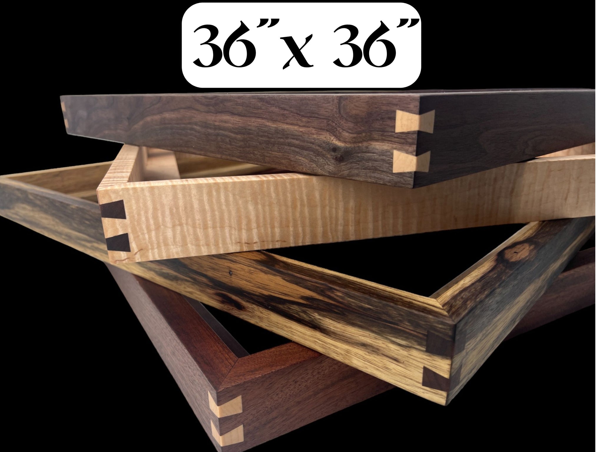 36x36 Hardwood Floater Frame | Multiple Wood Options