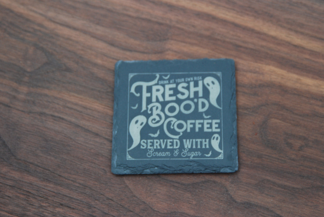 4" Square Slate Coaster with Custom Engraving