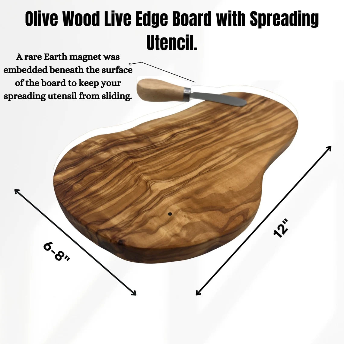 Personalized charcuterie board gift| live edge Olive Wood| Unique gift for wedding| anniversary| Christmas| entertaining| new home| gift mom