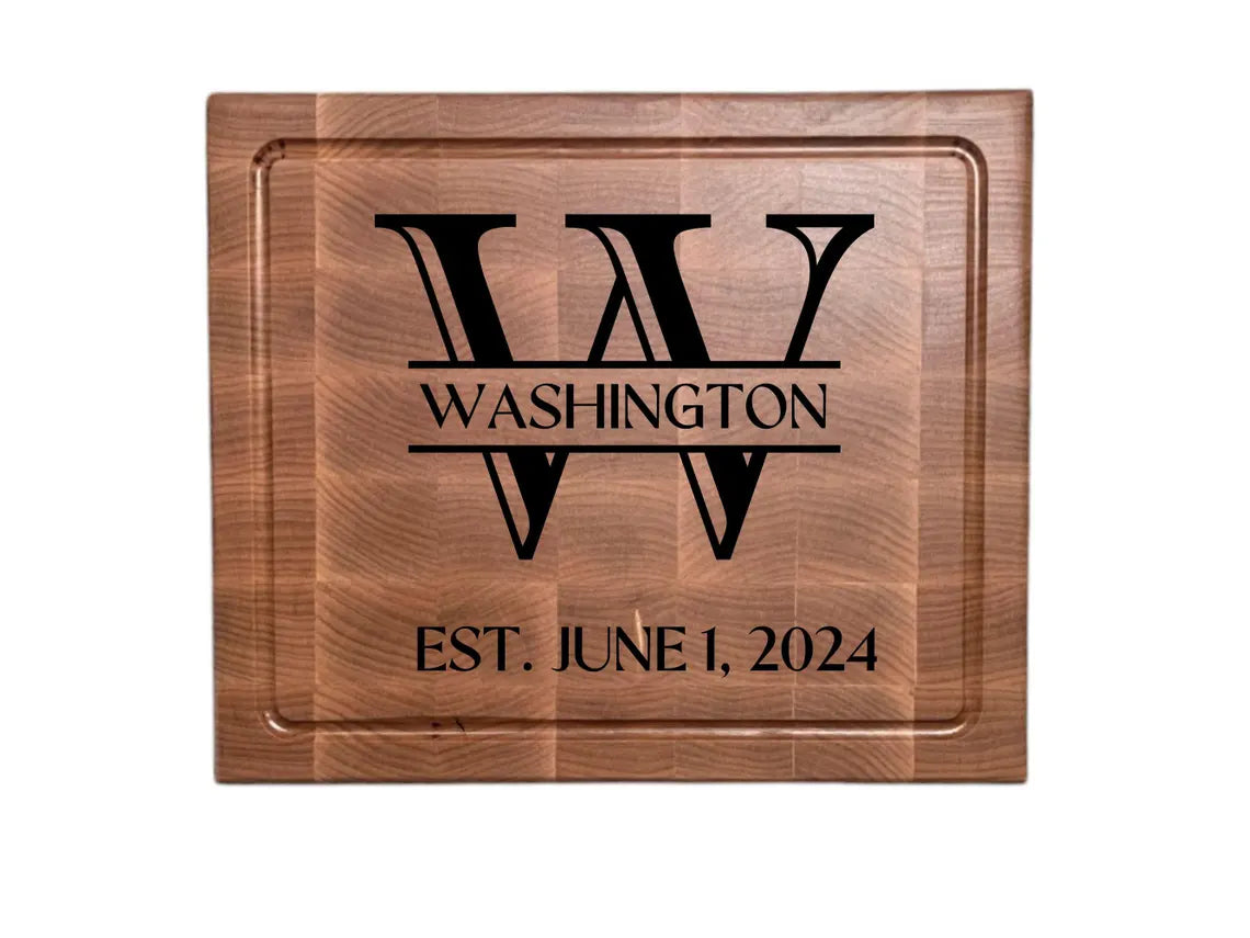 Handmade Maple End Grain Cutting Board Personalized Engrave| Housewarming| Closing Gift| Wedding| Anniversary| Valentine's Day| Foodie Gift