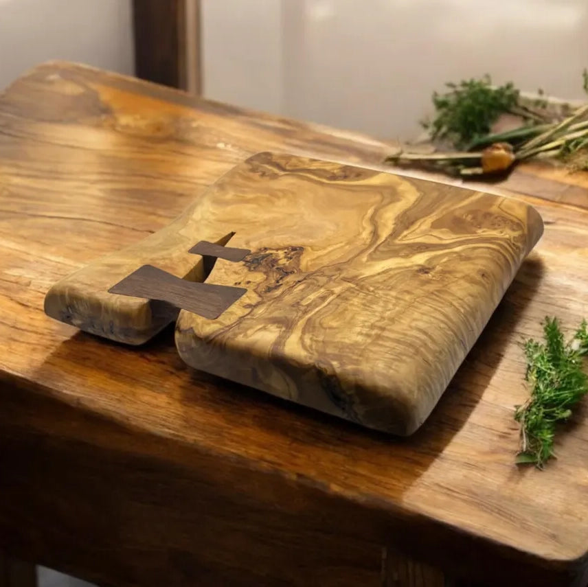 Olive Wood Trivet| Live Edge| Handmade and Handcrafted| Unique Gift| Foodie| Kitchen and Dining Room| Natural Hardwood| Gift for Her and Mom