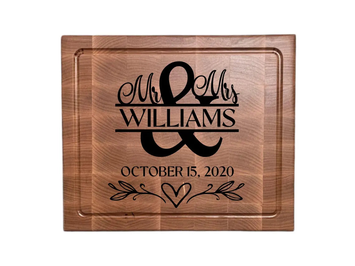 Handmade Maple End Grain Cutting Board Personalized Engrave| Housewarming| Closing Gift| Wedding| Anniversary| Valentine's Day| Foodie Gift