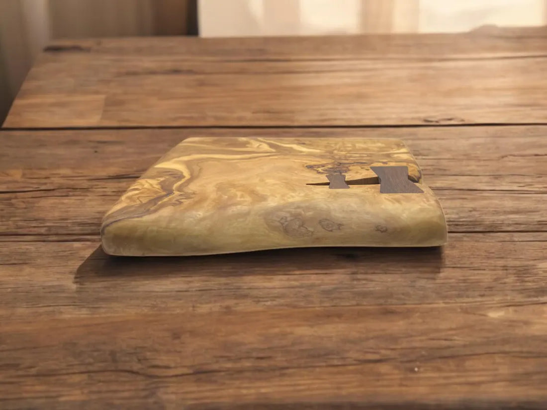 Olive Wood Trivet| Live Edge| Handmade and Handcrafted| Unique Gift| Foodie| Kitchen and Dining Room| Natural Hardwood| Gift for Her and Mom