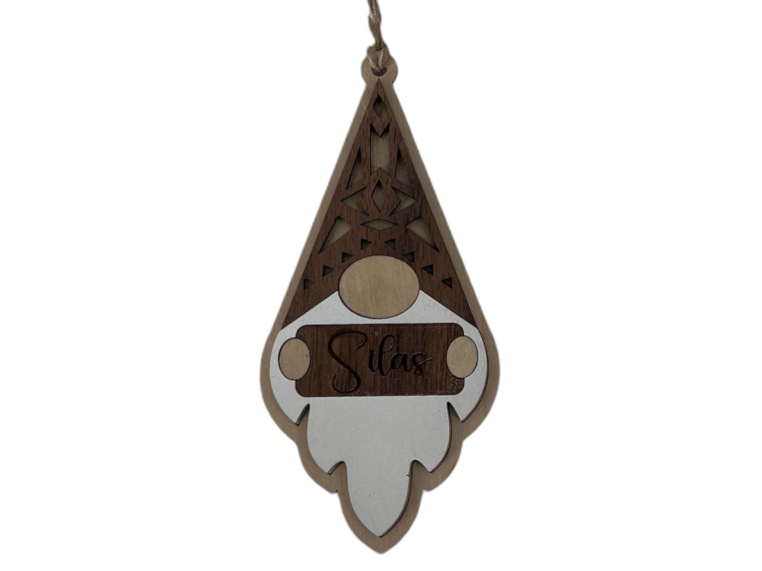 Personalized Handmade Gnome Ornament| Boho style| family Christmas ornament| Customization | Stocking Stuffer