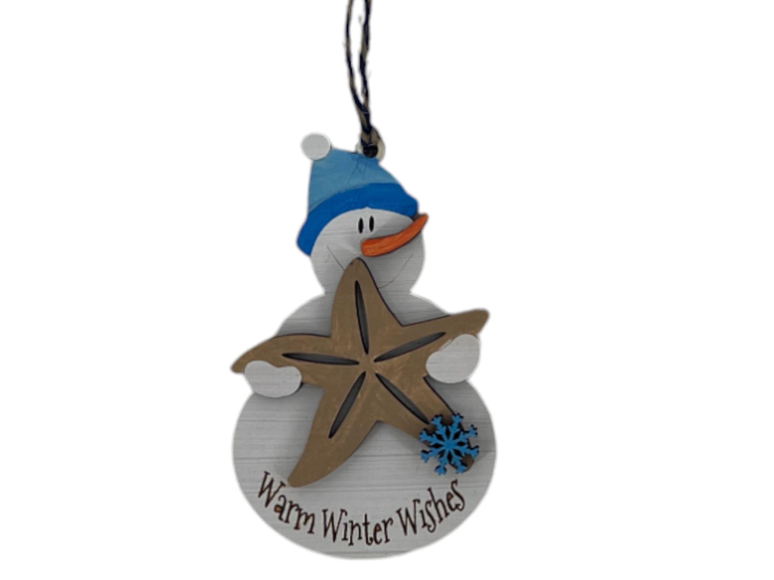 Handmade Snowman Ornament| hand painted| Christmas ornament| Customization | Stocking Stuffer Gift