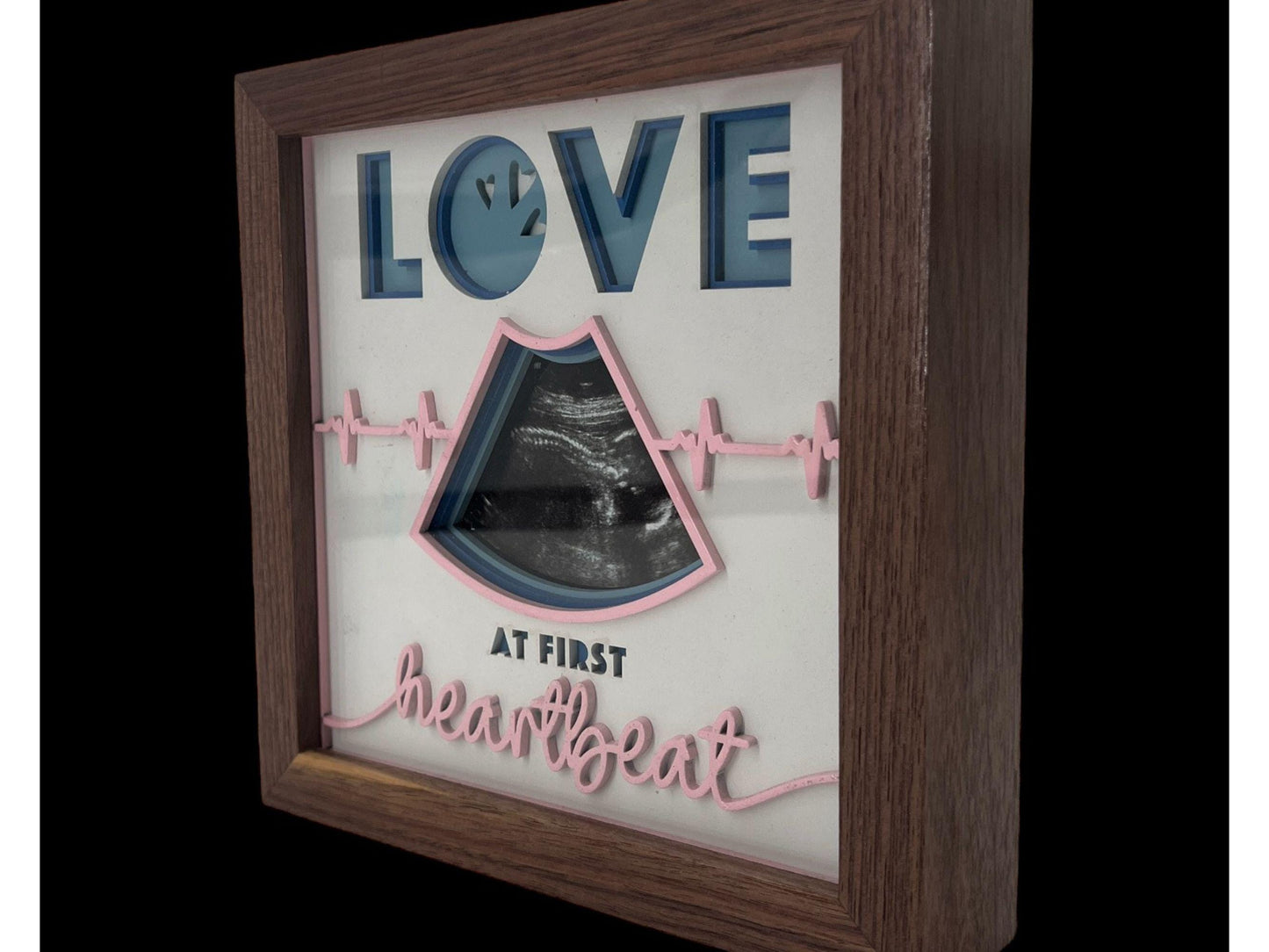 Ultrasound Shadowbox Picture Frame| Mom gift| Baby Shower gift| Handmade for expecting parents| Baby announcement| It's a boy| It's a girl