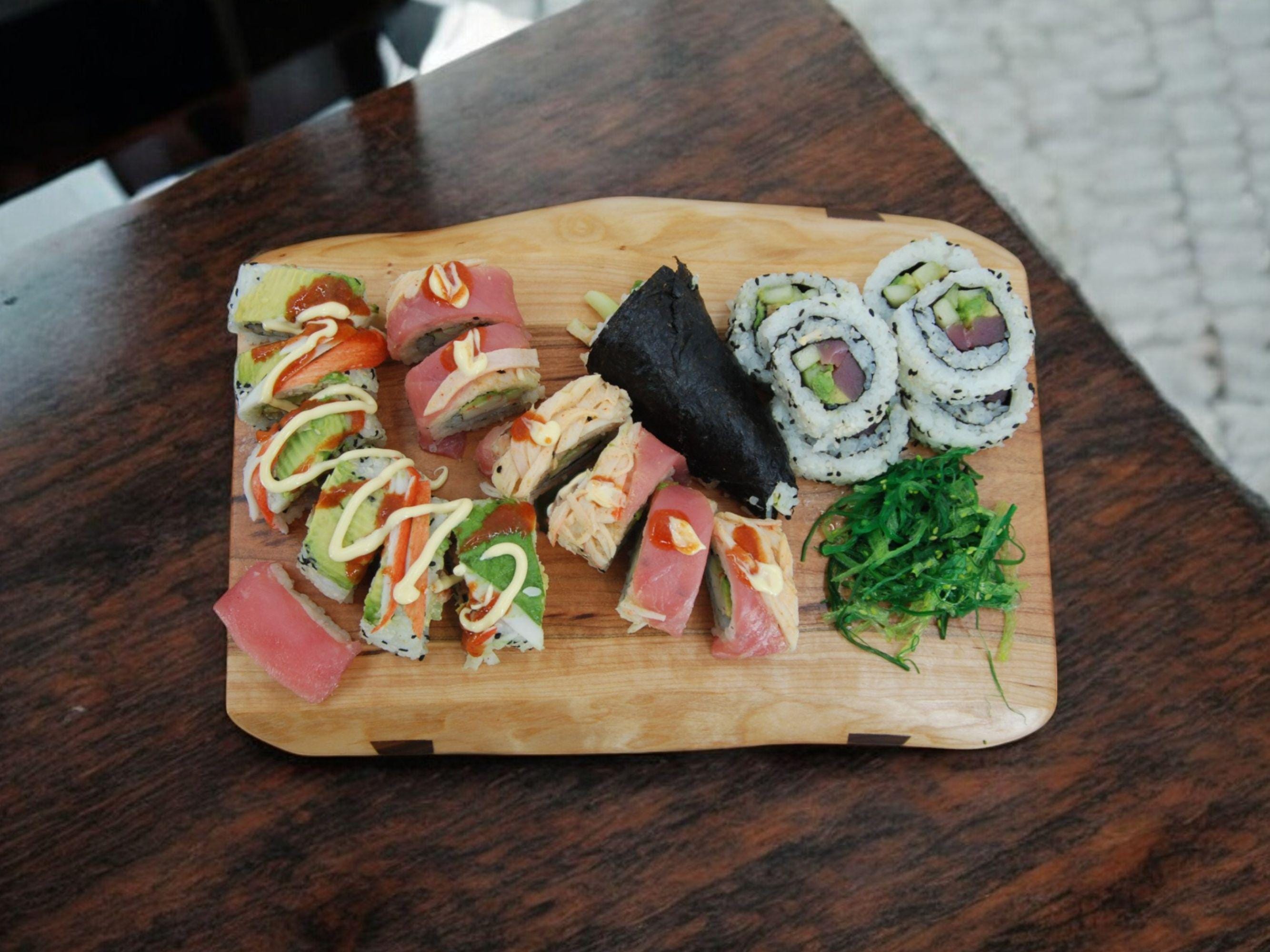 Handmade Live Edge Cherry Sushi Set