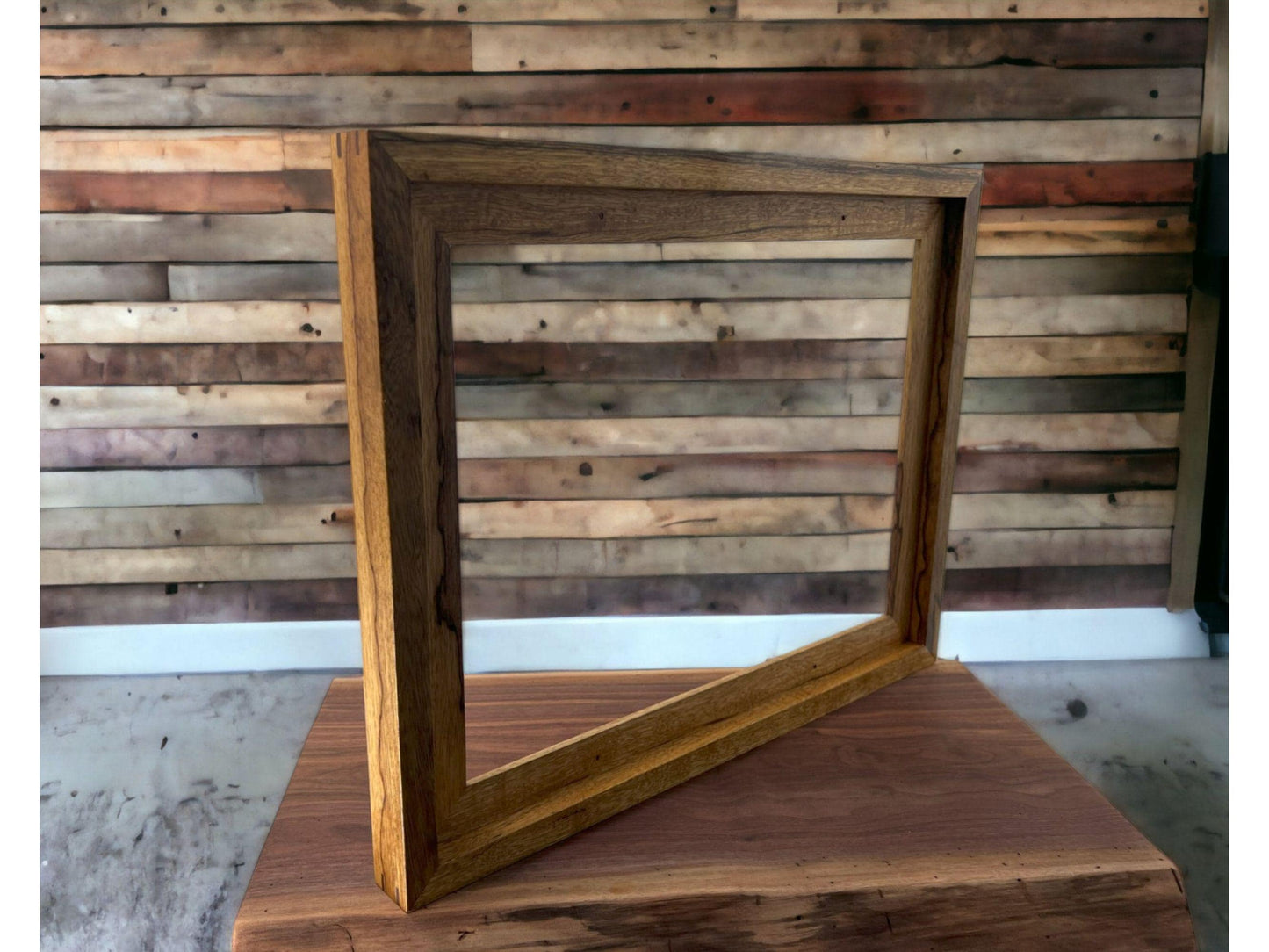 Black Limba floater frame for art in custom sizes| Handmade using solid exotic African hardwood| Unique gift| Made to order| Unique gift