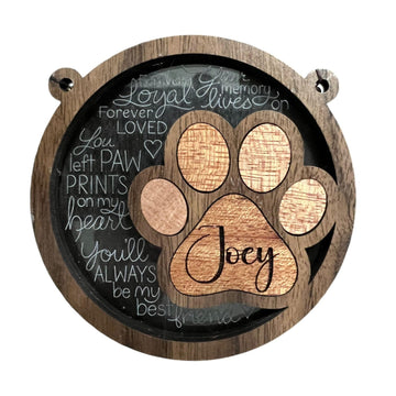 Personalized Handmade Pet Memorial Wood Ornament| Loss of pet ornament| Customization| gift for pet owner