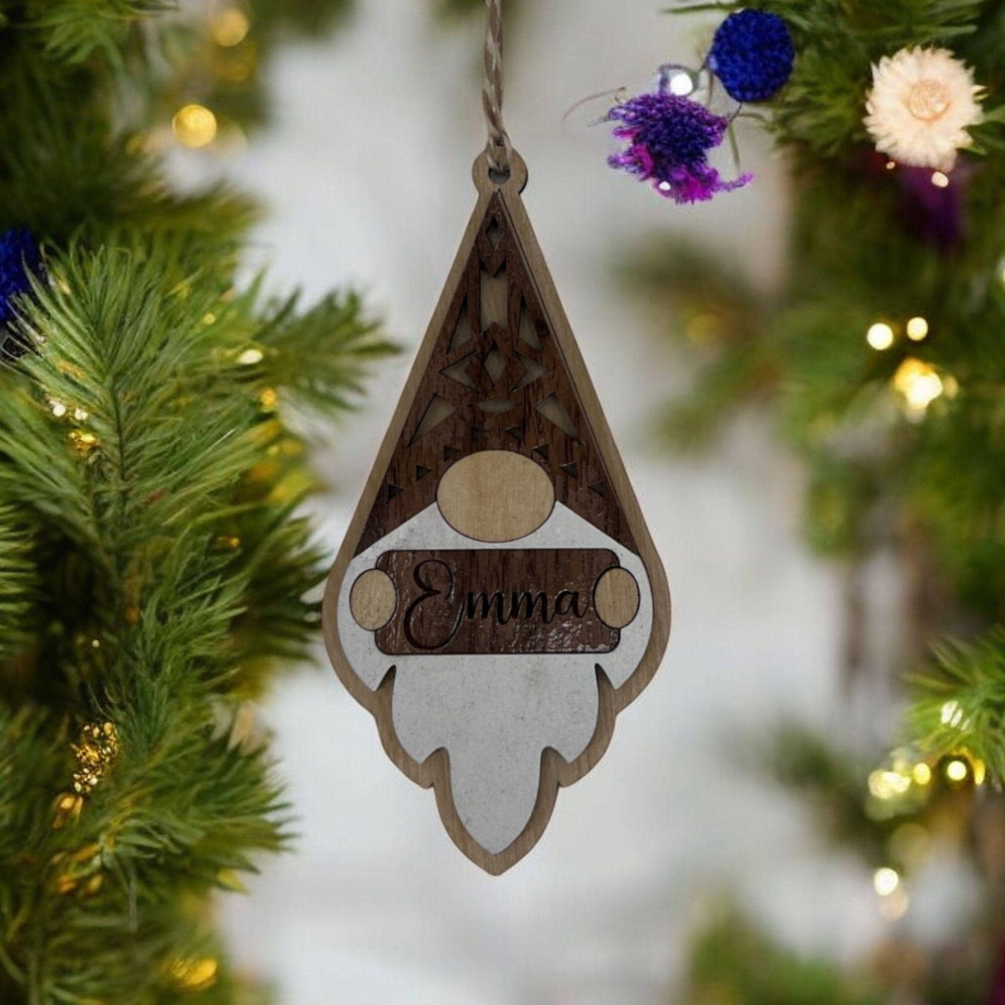 Personalized Handmade Gnome Ornament| Boho style| family Christmas ornament| Customization | Stocking Stuffer