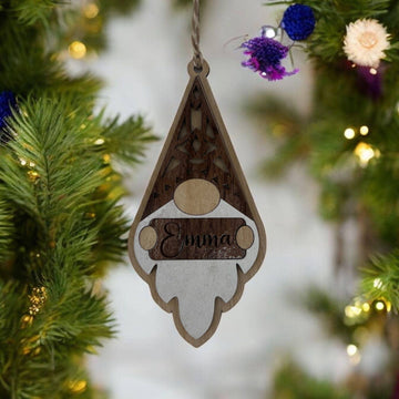 Personalized Handmade Gnome Ornament| Boho style| family Christmas ornament| Customization | Stocking Stuffer