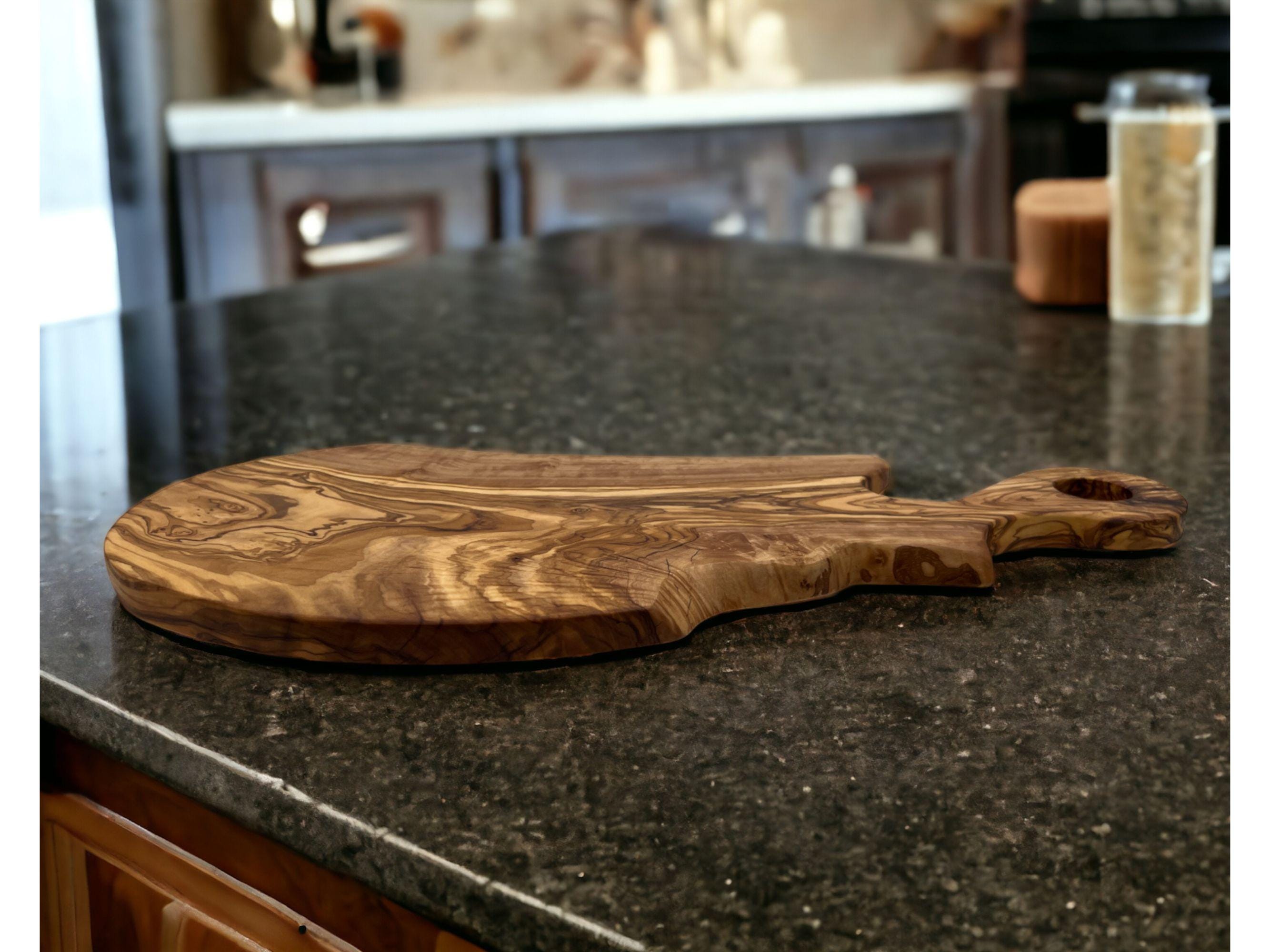 Charcuterie board gift set| wedding or anniversary gift| Natural olive wood with live edge| Food-safe finish| unique gift| Valentines gift