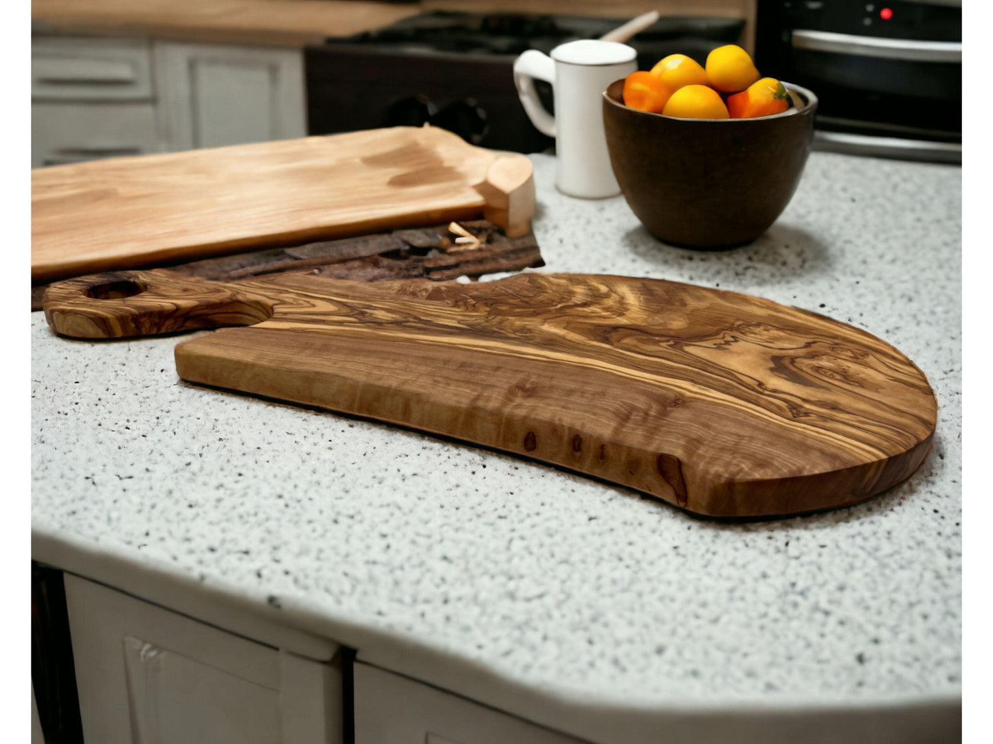 Charcuterie board gift set| wedding or anniversary gift| Natural olive wood with live edge| food-safe finish| unique gift| Christmas gift