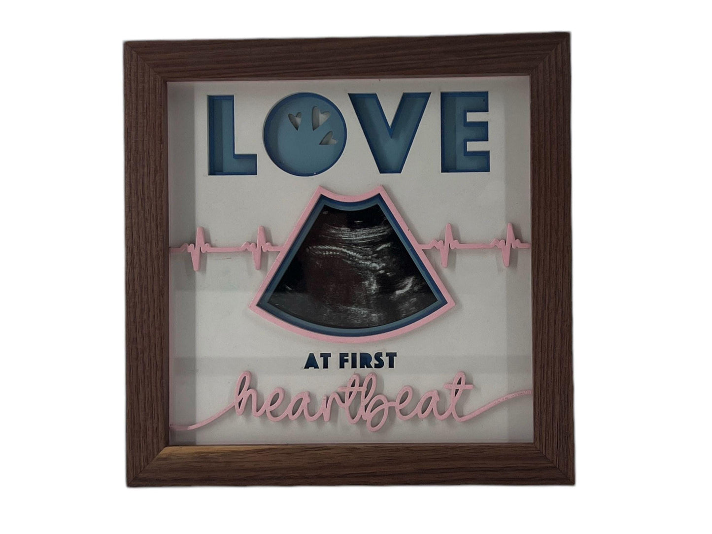 Ultrasound Shadowbox Picture Frame| Mom gift| Baby Shower gift| Handmade for expecting parents| Baby announcement| It's a boy| It's a girl