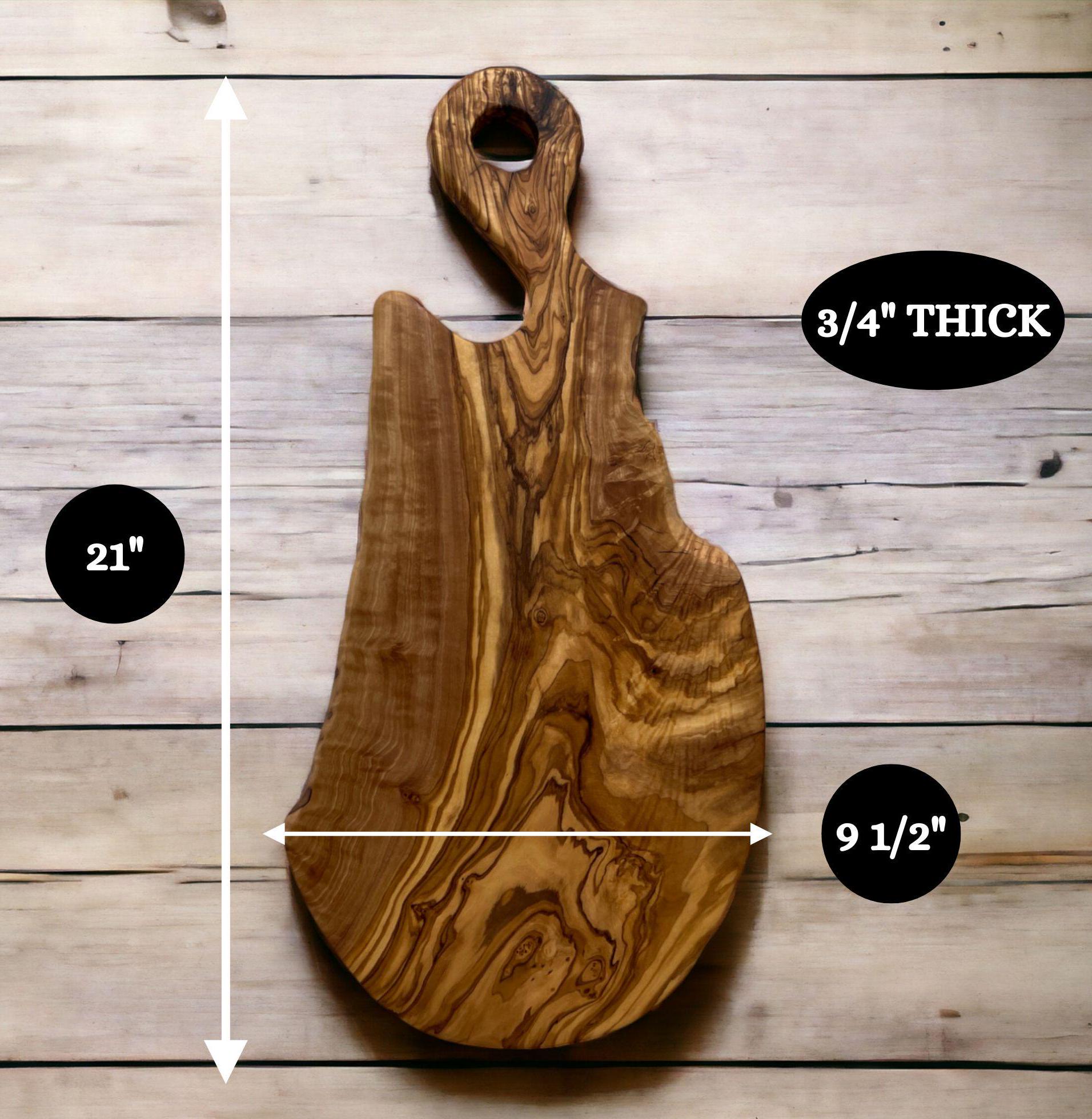 Charcuterie board gift set| wedding or anniversary gift| Natural olive wood with live edge| Food-safe finish| unique gift| Valentines gift