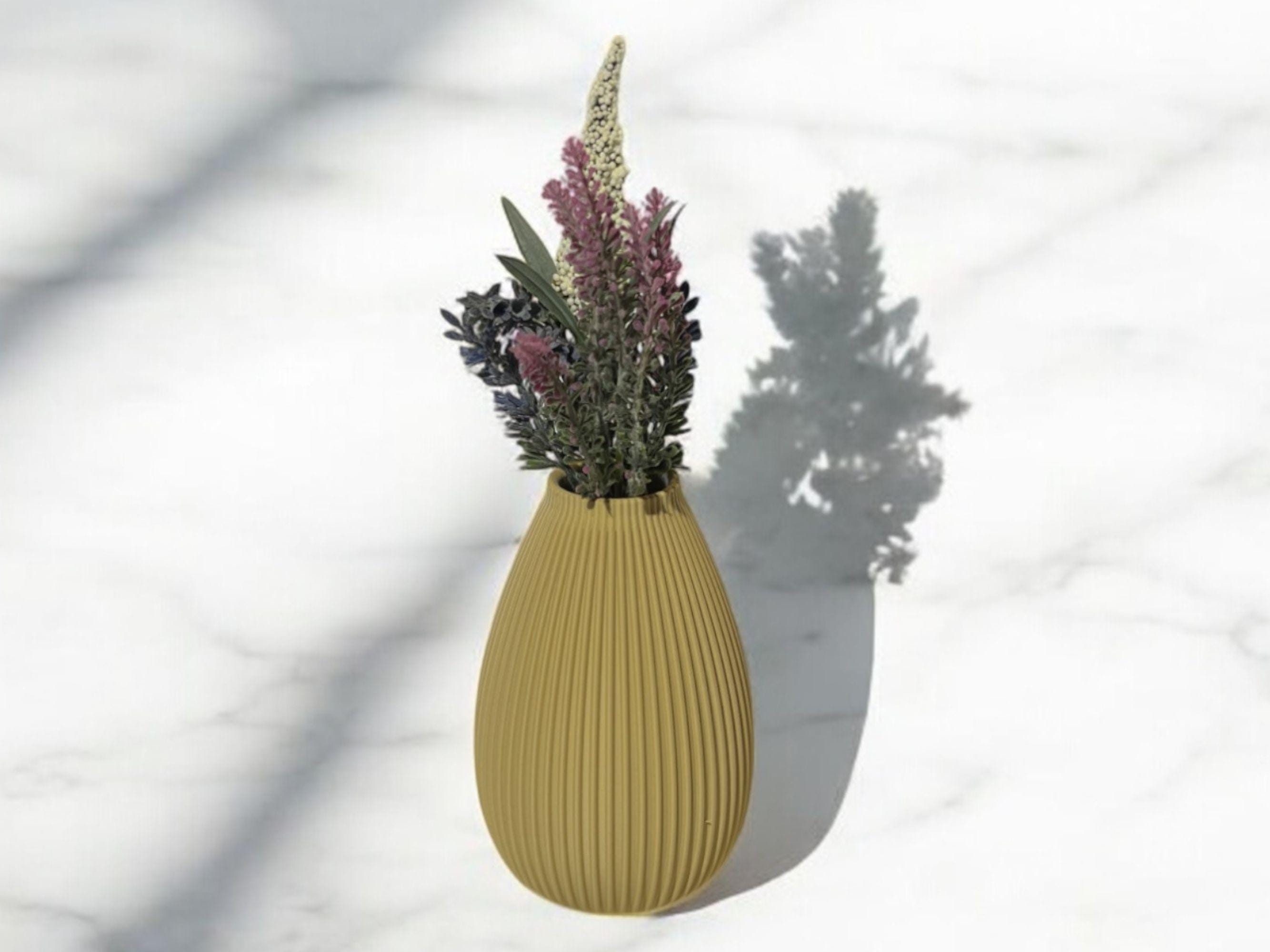 Modern Decorative Beige Vase for Artificial Plant| Minimalist Design| 3D Printed| Small and Medium Size| Housewarming Gift| Mothers Day Gift