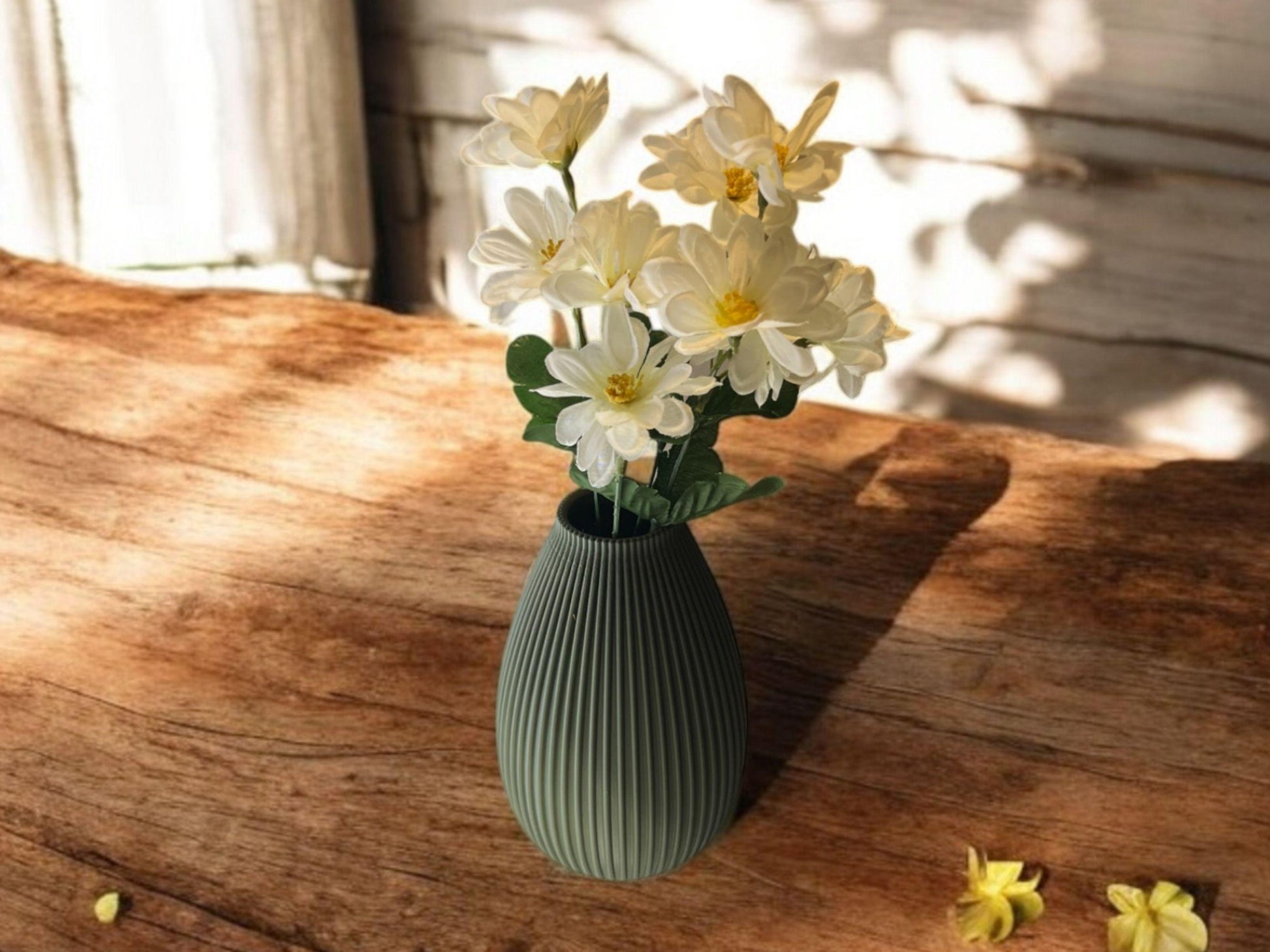 Modern Decorative Olive Green Vase for Artificial Plant| Minimalist Design| 3D Printed| Small and Medium Size| New Home Gift| Mothers Day