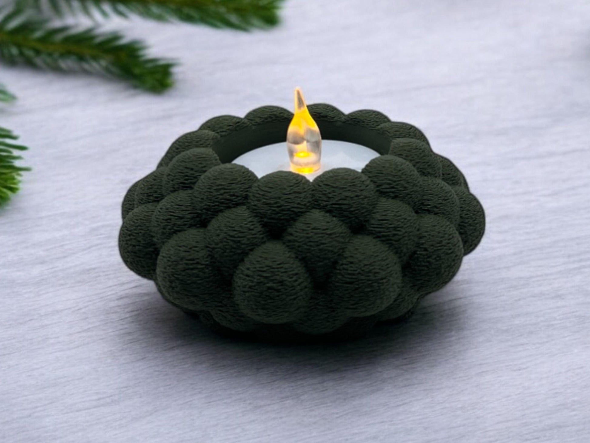 Bubble Textured Tealight Candle Holder| Modern LED Candle Included| Home Decor| Multiple Colors Available| Housewarming Gift| Mother's Day