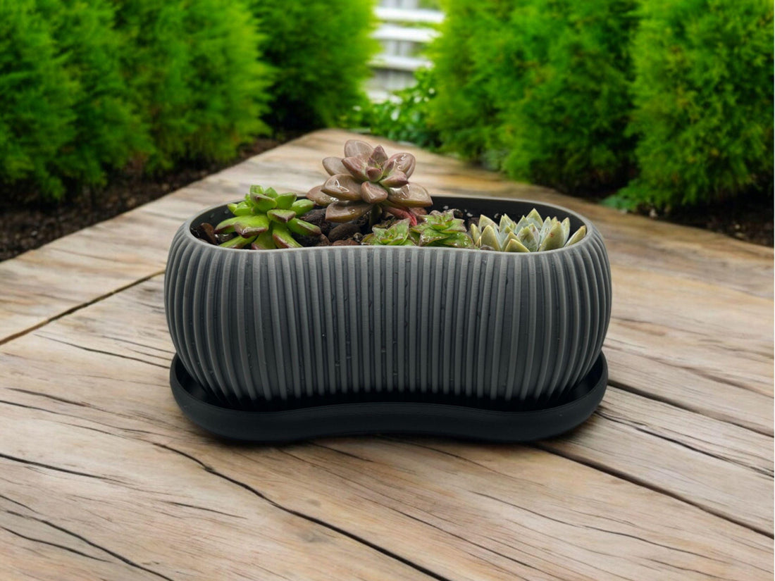 Planter with Drip Plate| Modern Sustainable Design for Succulents, Cacti, and Small Plants| Eco-Friendly Home Decor| gift| housewarming| - Default Title