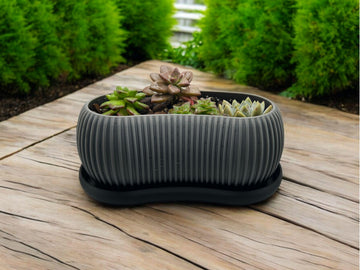 Planter with Drip Plate| Modern Sustainable Design for Succulents, Cacti, and Small Plants| Eco-Friendly Home Decor| gift| housewarming| - Default Title