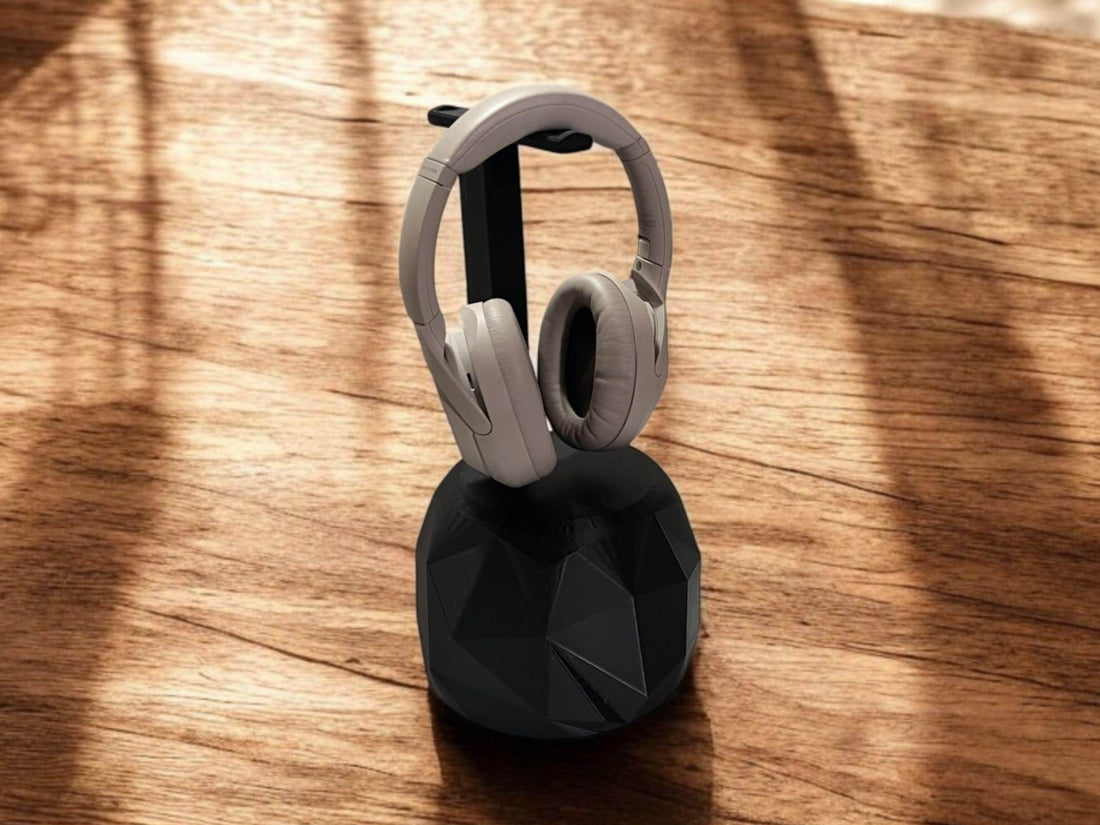 Sturdy Headphone Stand| Large Weighted Base, Easy Assembly, Eco-Friendly PLA, Universal Fit for Desk & Gaming Setup| Gift for Teen| Modern - Default Title