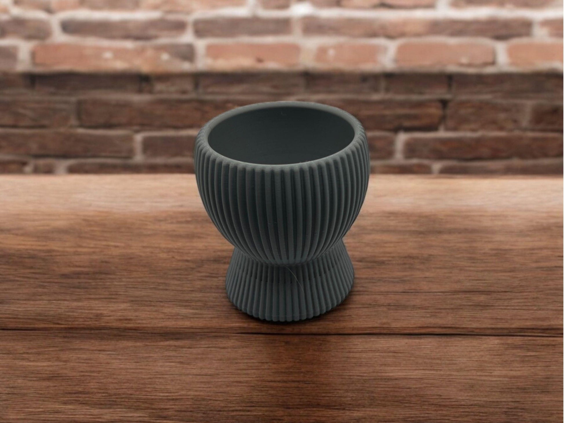 Gray Planter with Drip Plate| Modern Sustainable Design for Succulents, Cacti, and Small Plants|  Home Decor| gift| housewarming|