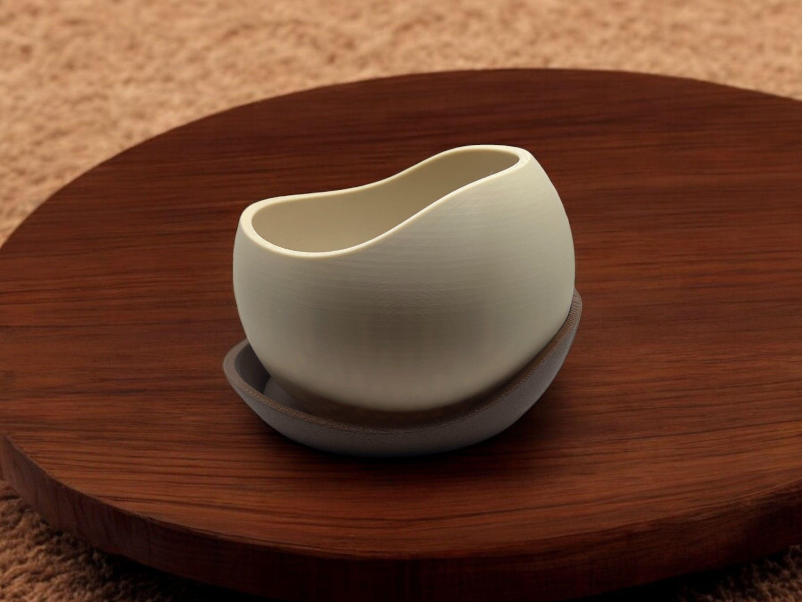 Modern Plant Pot with Removable Drip Saucer | Minimalist Planter for Indoor Plants, Succulents|| Home Decor| gift| Housewarming| Mothers Day - Blue