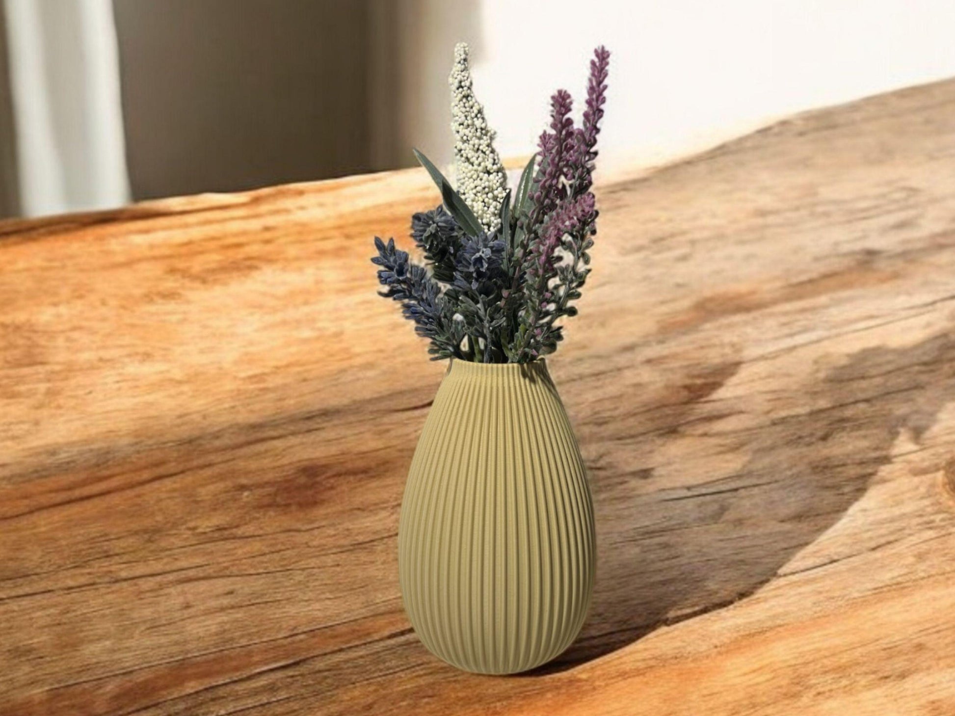 Modern Decorative Beige Vase for Artificial Plant| Minimalist Design| 3D Printed| Small and Medium Size| Housewarming Gift| Mothers Day Gift