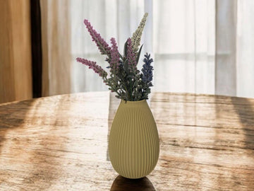 Modern Decorative Beige Vase for Artificial Plant| Minimalist Design| 3D Printed| Small and Medium Size| Housewarming Gift| Mothers Day Gift - Small