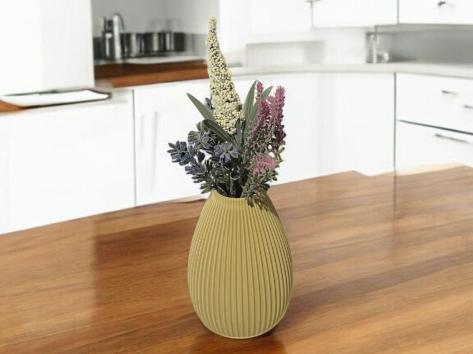 Modern Decorative Beige Vase for Artificial Plant| Minimalist Design| 3D Printed| Small and Medium Size| Housewarming Gift| Mothers Day Gift