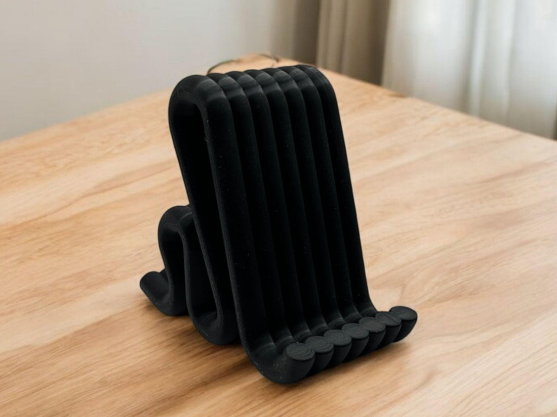 Modern Cell Phone Stand| Minimalist Cell Phone Holder| Desk, Kitchen Stand| Hands-Free Viewing| Great Gift for Coworkers, Office, or home - Olive Green