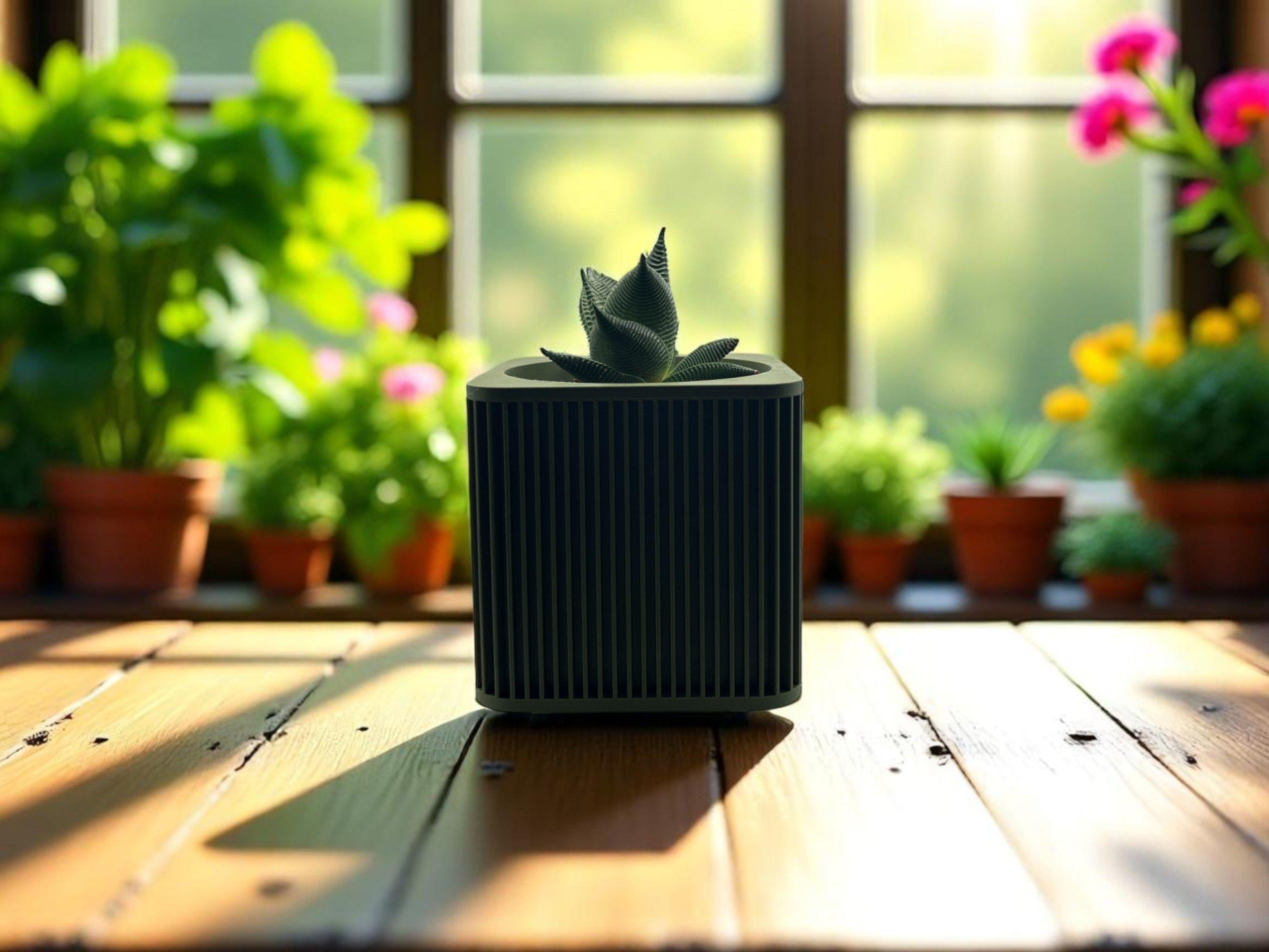 Modern Japanese-Inspired Square Planter with Legs – 3D Printed Shikaku Pot for Succulents, Minimalist Home Decor |Mothers Day gift| New Home