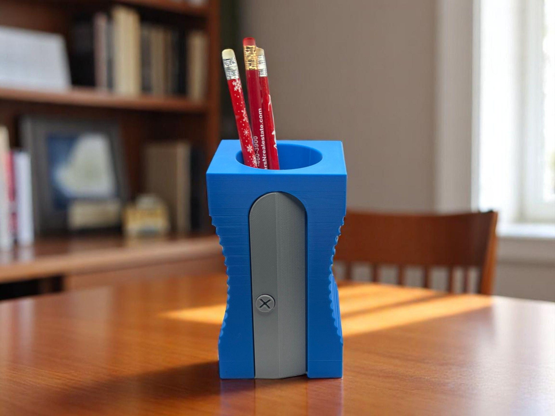 Pencil Sharpener Pencil Holder| Desk Organizer for Teachers and Students| Fun Gift for Classroom or Office| Back to School| School Supply - Purple