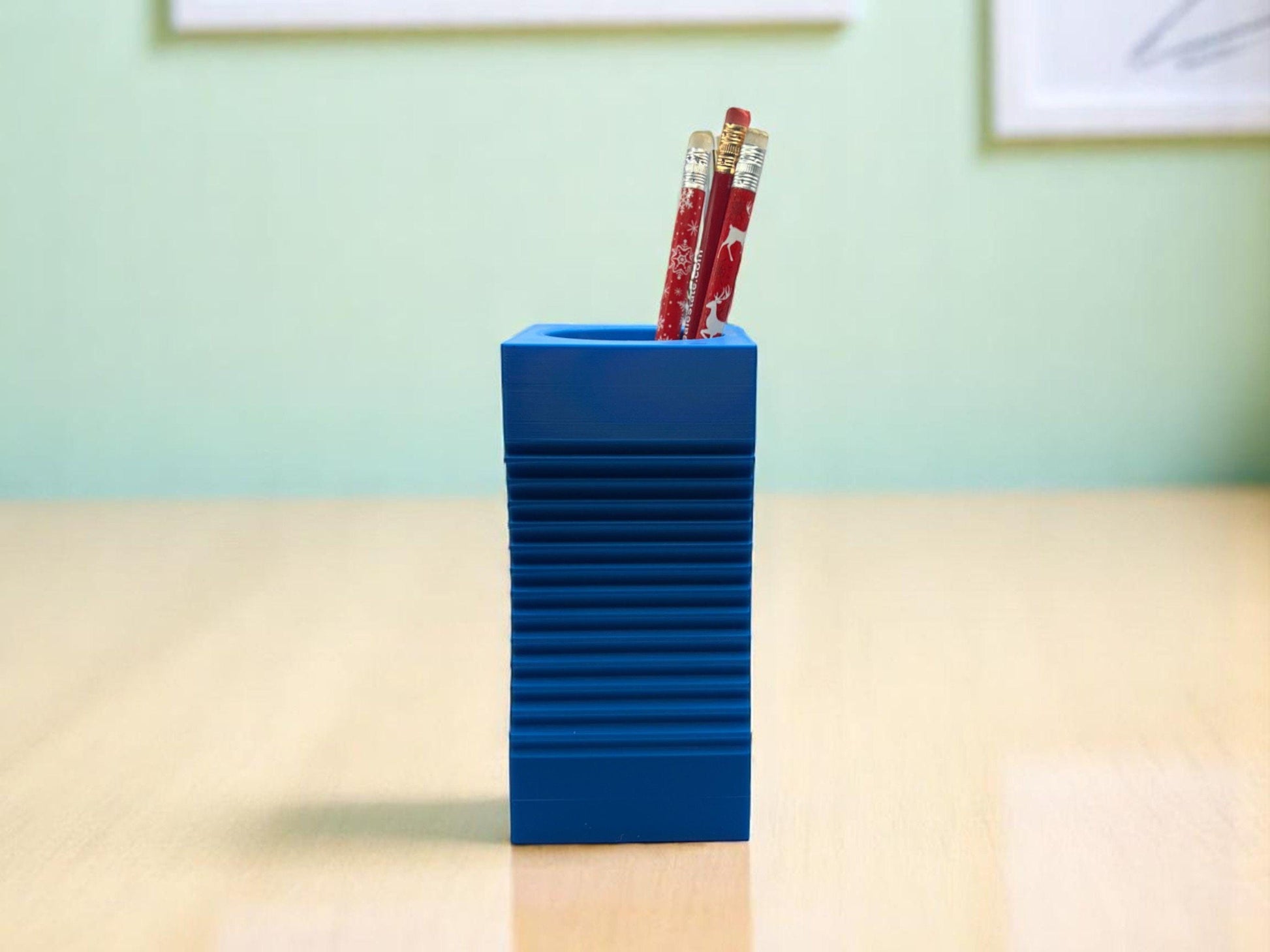 Pencil Sharpener Pencil Holder| Desk Organizer for Teachers and Students| Fun Gift for Classroom or Office| Back to School| School Supply - Red