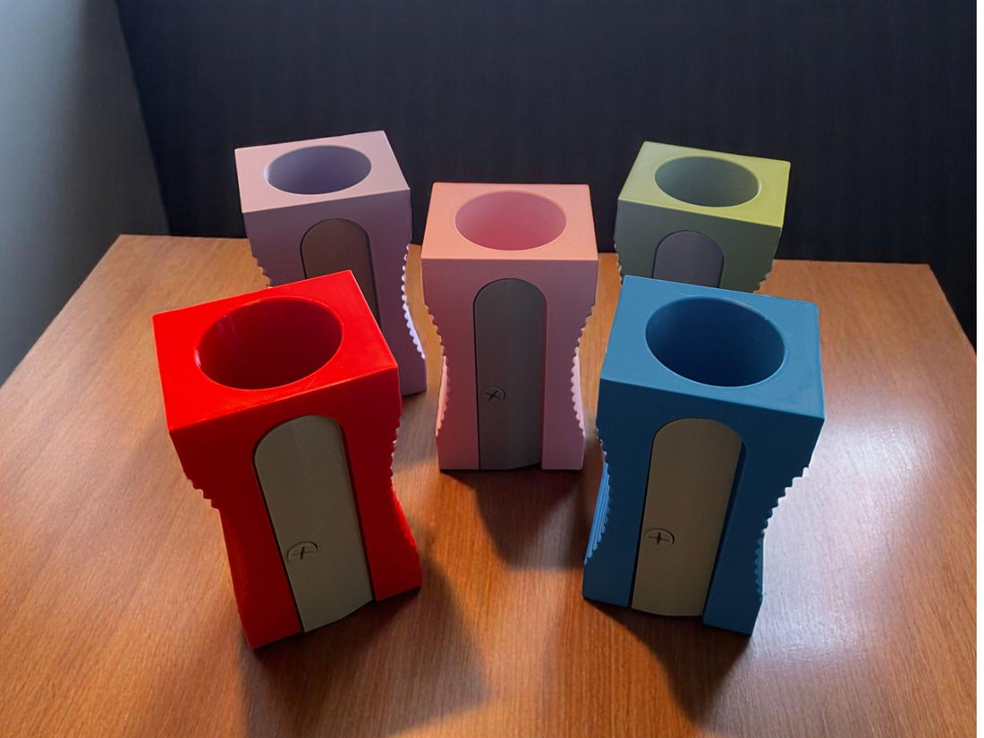 Pencil Sharpener Pencil Holder| Desk Organizer for Teachers and Students| Fun Gift for Classroom or Office| Back to School| School Supply - Blue
