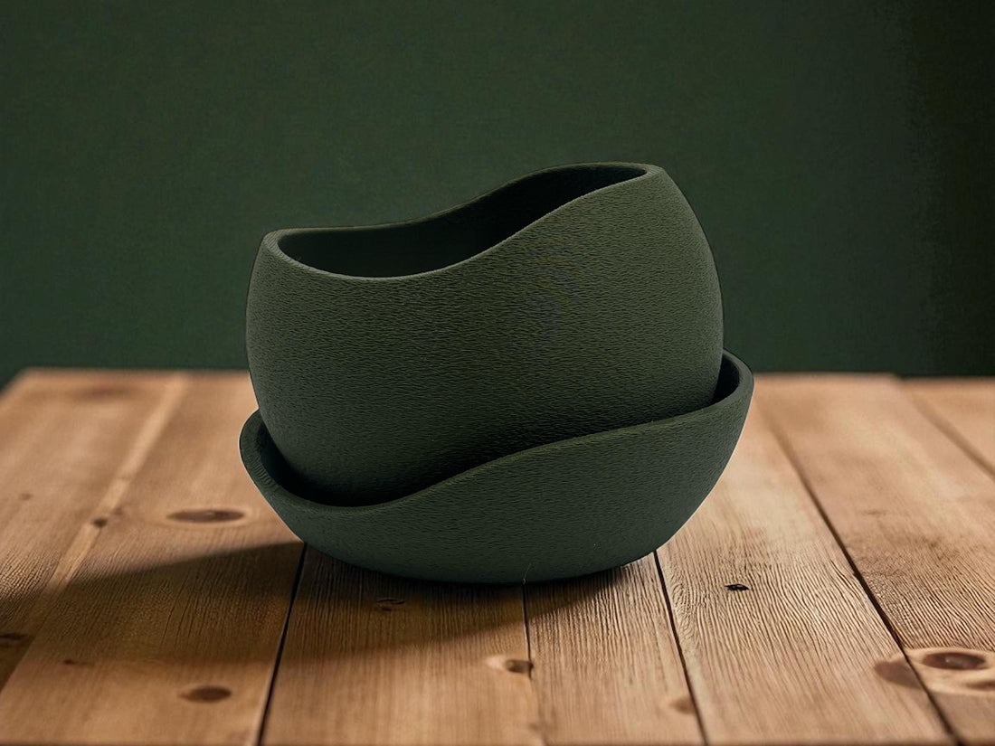Modern Plant Pot with Removable Drip Saucer | Minimalist Planter for Indoor Plants, Succulents| Home Decor| gift| Housewarming| Mothers Day - Default Title