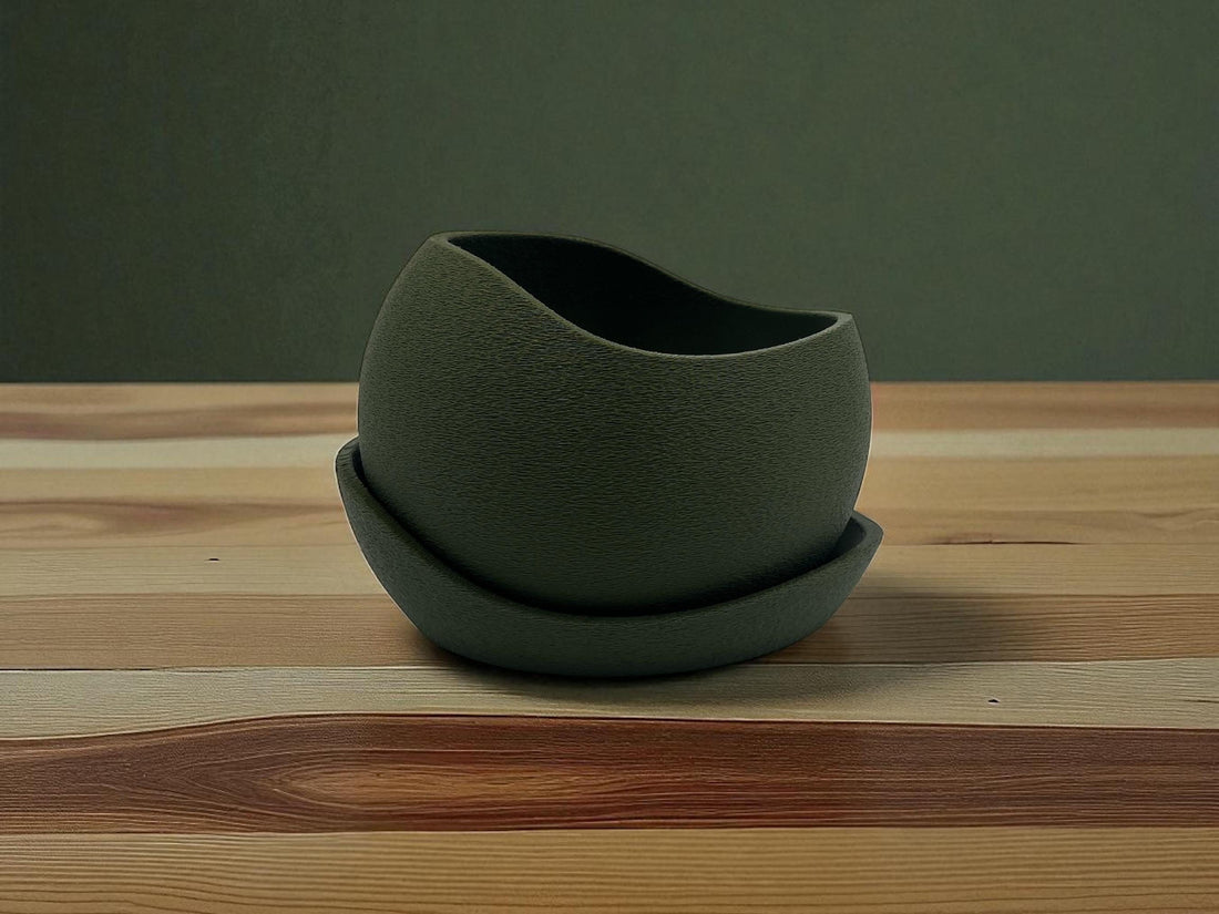 Modern Plant Pot with Removable Drip Saucer | Minimalist Planter for Indoor Plants, Succulents| Home Decor| gift| Housewarming| Mothers Day - Default Title