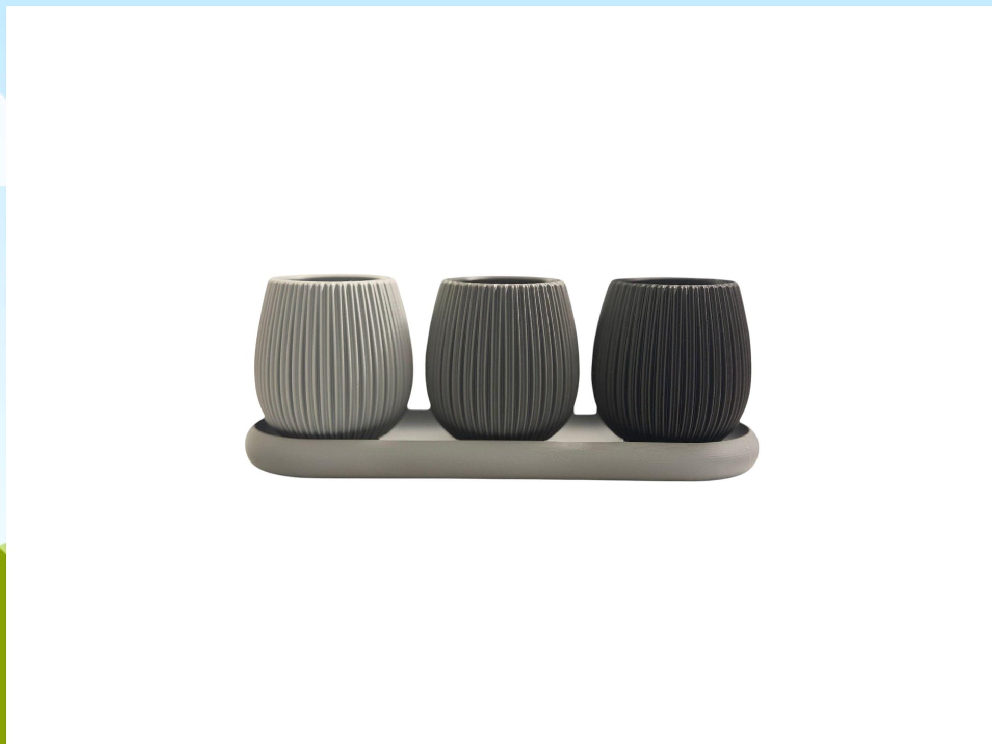 Modern Planters with Drip Plate| Eco-Friendly PLA Succulent Pot| Housewarming Gift| Indoor Plants| Succulents| Cactus
