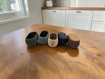 Modern Planters with Removable Drip Plate For Bonsai| Eco-Friendly PLA | Housewarming Gift| Indoor Plants - Olive Green